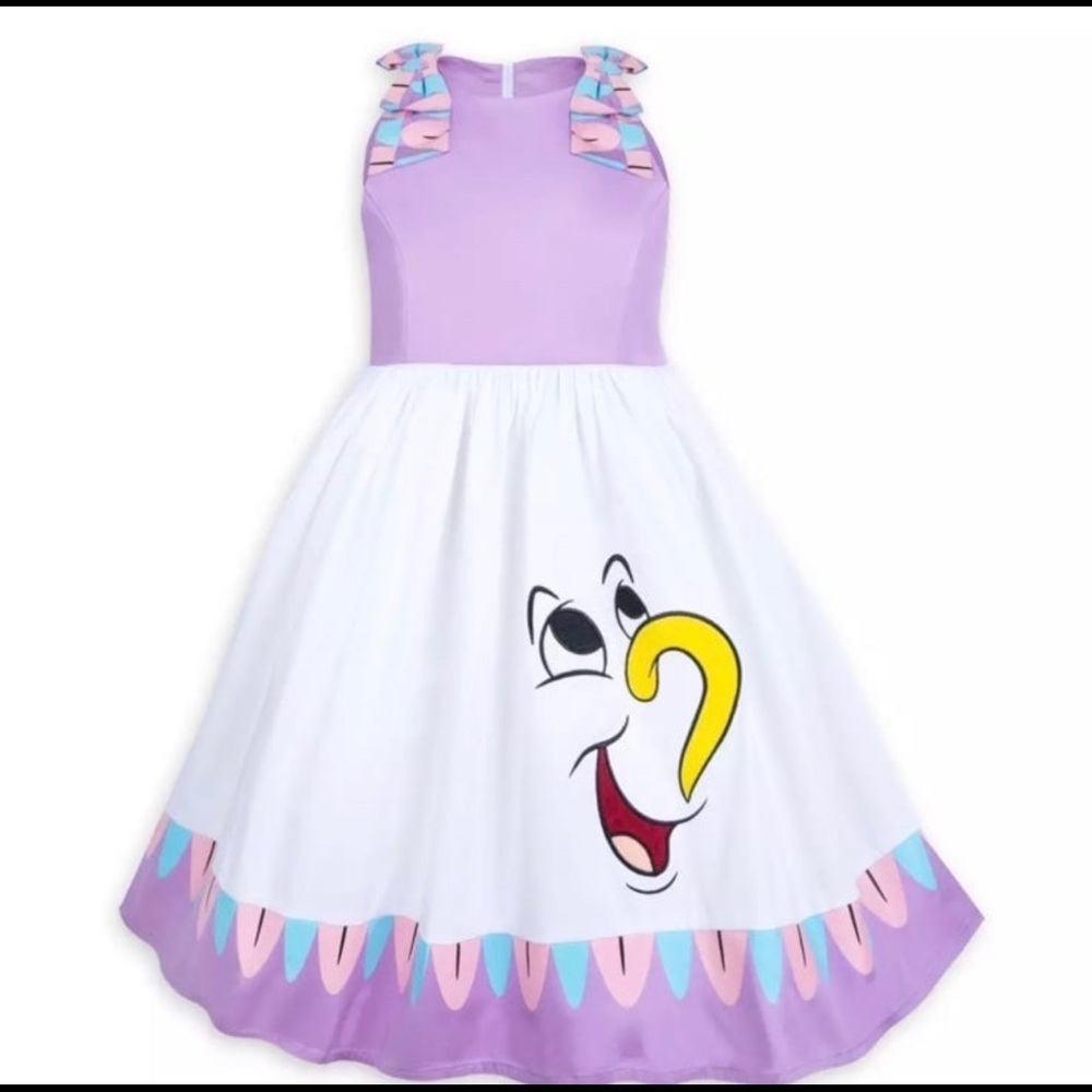 Disney world chip and Mrs.potts girls dress - beauty and the beast